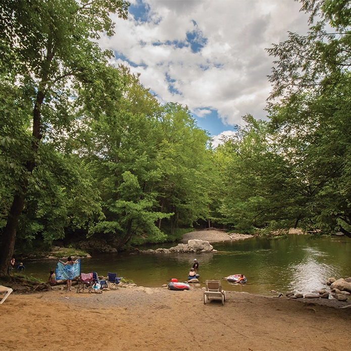 Swimming hole at Greenbrier Campground