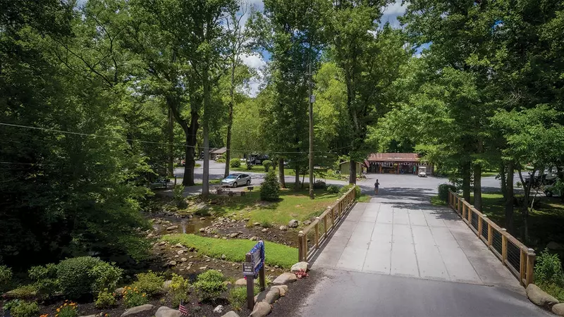 entrance to Greenbrier Campground in Gatlinburg