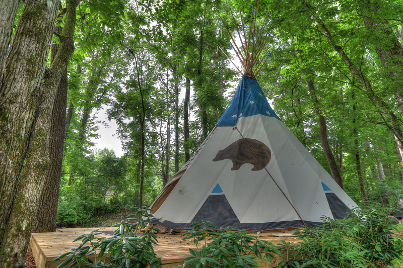 teepee at Greenbrier