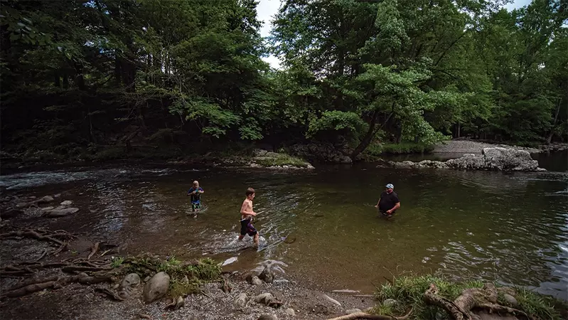 Flint Rock Swimming Hole at Greenbrier Campground