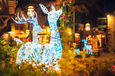 Christmas lights in downtown Gatlinburg