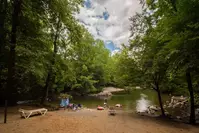visitors can enjoy swimming when camping in the Smoky Mountains