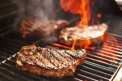 steaks on the grill