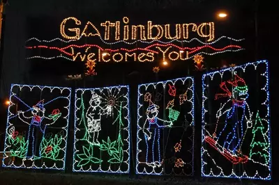 Winterfest lights - one of the best things to do in Gatlinburg in winter