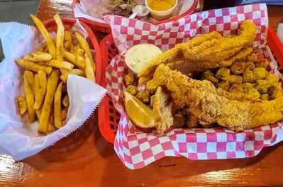 fried catfish and french fries