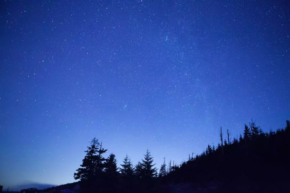 stars at night in smoky mountains