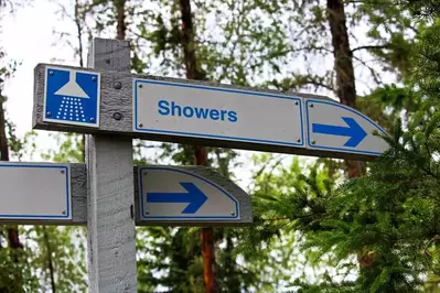 shower sign