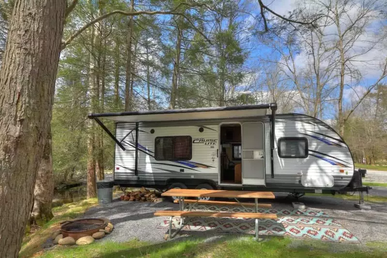 RV at campsite near Dollywood