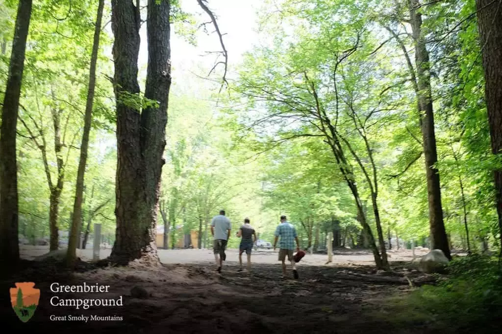 People walking in Greenbrier Campground