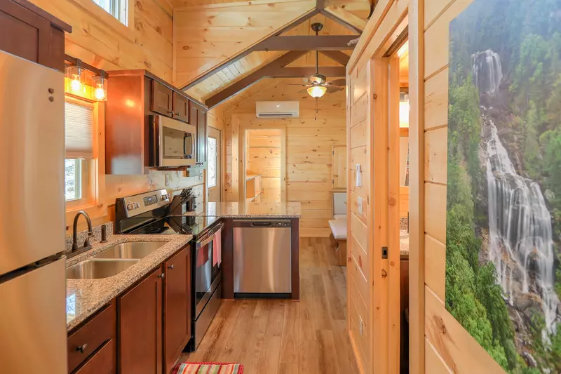 inside of camping cabin in Gatlinburg