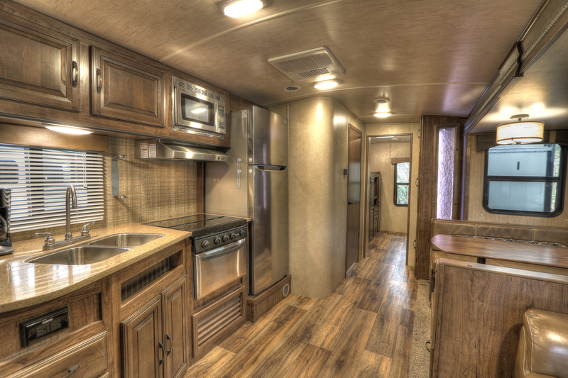 kitchen inside of rental