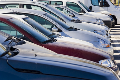 cars in parking lot