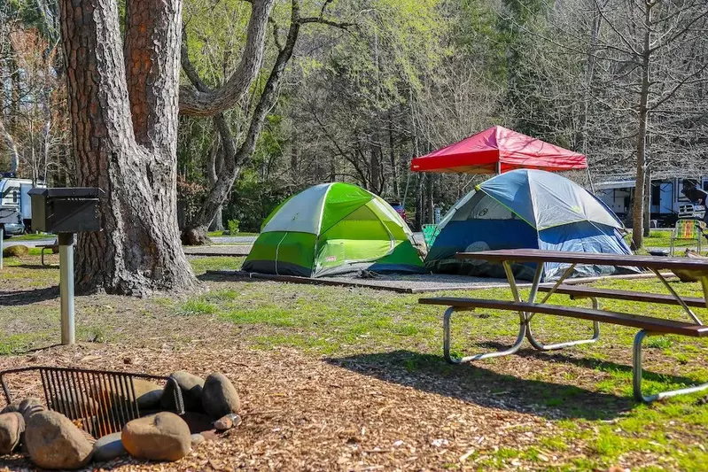 tents at Greenbrier