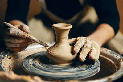 making pottery at Great Smoky Arts & Crafts Community