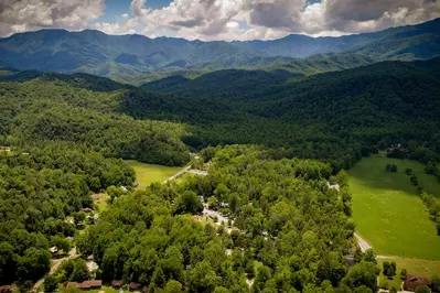 greenbrier campground aerial view
