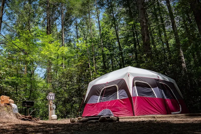 tent camping in the smokies