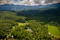 aerial view of greenbrier campground in Tennessee