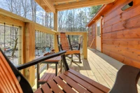 Stay in a camping cabin when camping in the Smokies at Greenbrier Campground