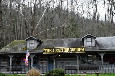 the leather works at Great Smoky Arts & Crafts Community