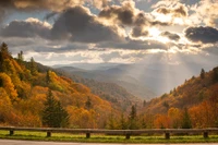 newfound gap in the Smokies in the fall