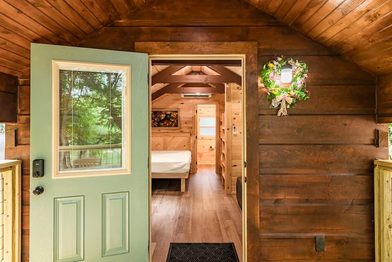 a Greenbrier Campground camping cabin is a great place to stay during fall in the Smoky Mountains